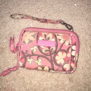 Pink Vera Bradley Crossbody/Lanyard Wallet